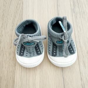 Native Baby Sneakers Size B1 Grey White‎ Jefferson Knit Lightweight Casual